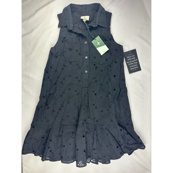 NWT Tuckernuck Black Floral Eyelet Sleeveless Callahan Small - Picture 2 of 11